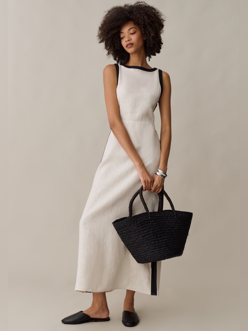 o.p.t. Claudette Linen Maxi Dress Size 8 NWT Few Moda